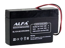 Аккумулятор ALFA 12V-0.8Ah VHR-2N (12V / 0.8Ah) UPS